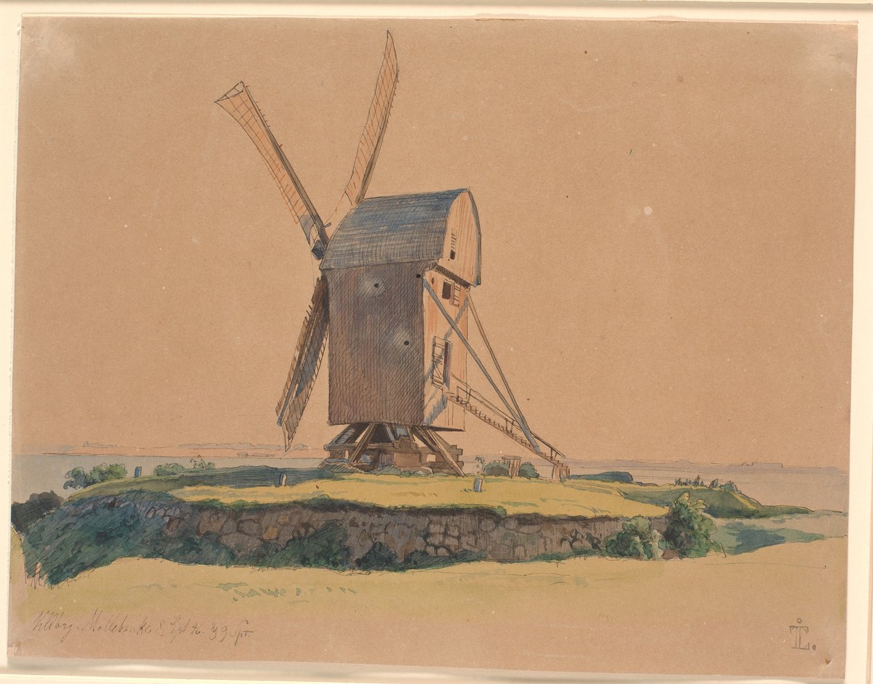 Molino de Poste en Kalundborg de Johan Thomas Lundbye