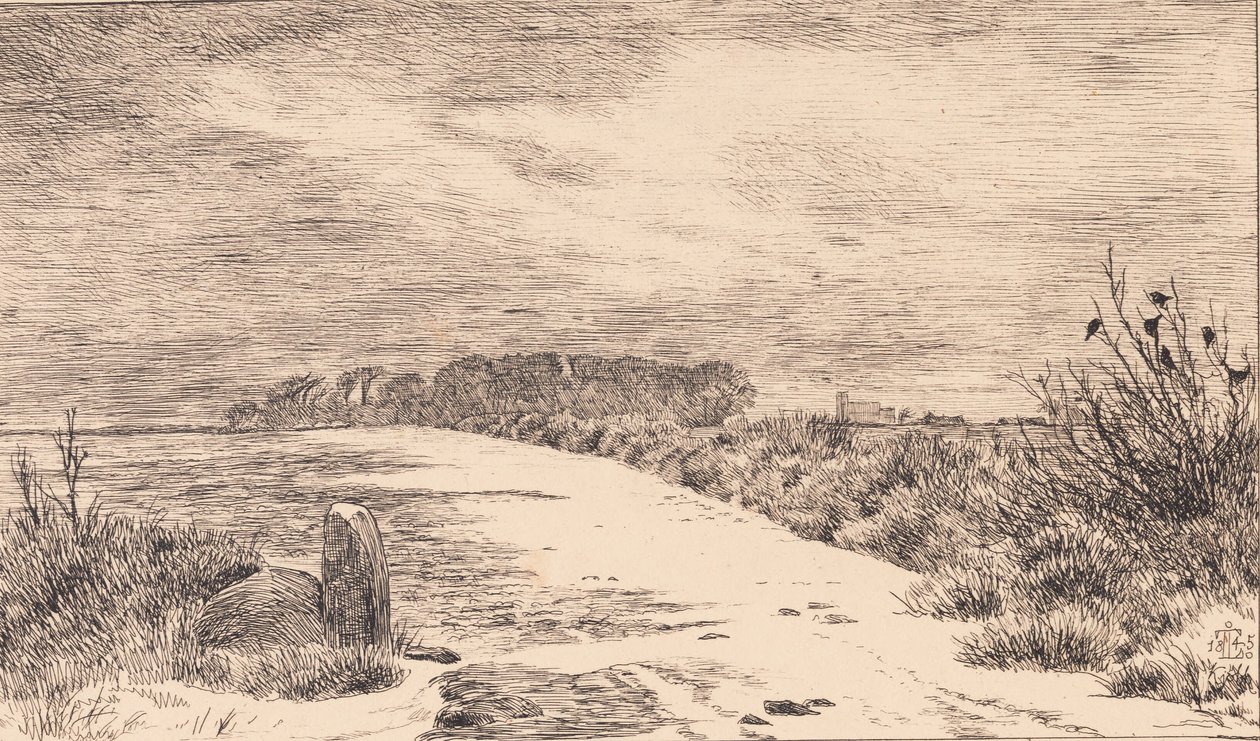 Ved Himlingøje, paisaje de invierno de Johan Thomas Lundbye