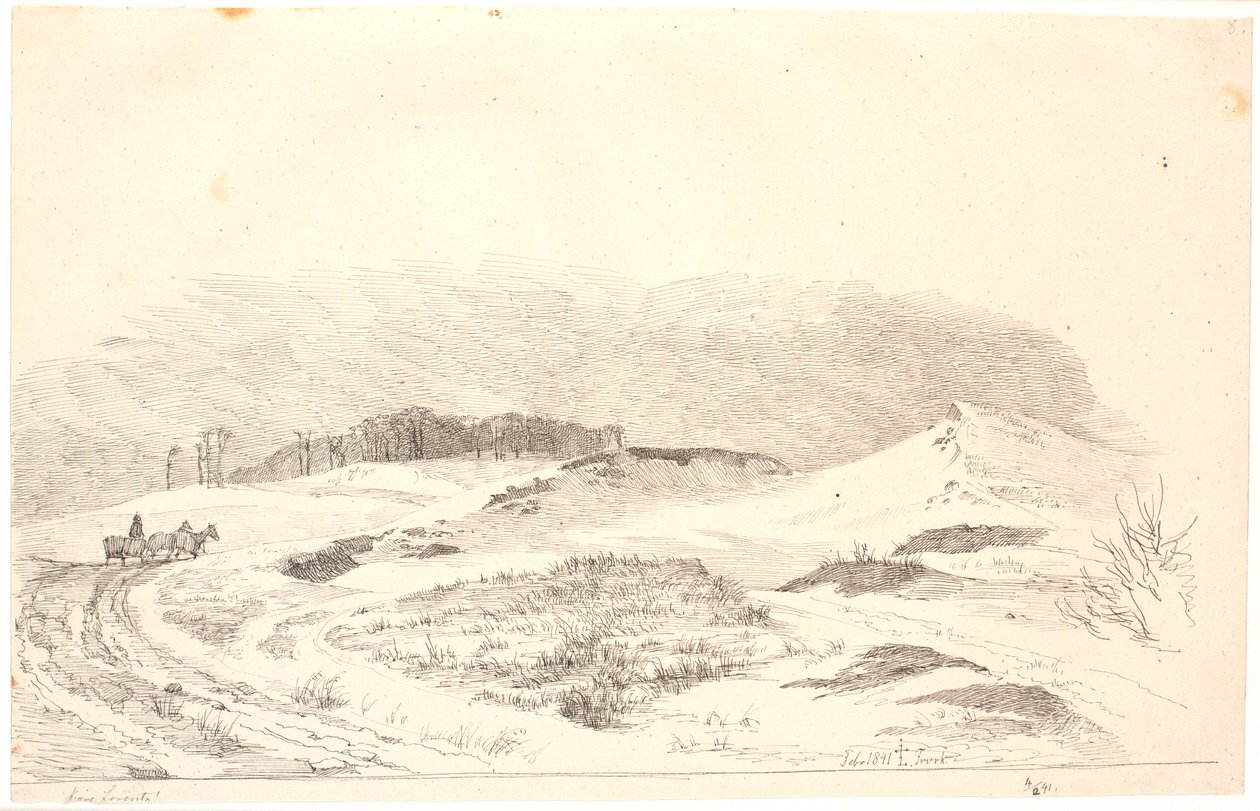 Paisaje invernal típico del norte de Selandia de Johan Thomas Lundbye