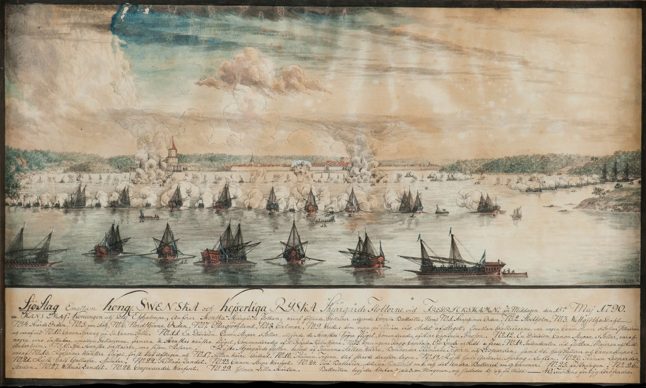 La batalla de Fredrikshamn en mayo de 1790, 1791 de Johan Tietrich Schoultz