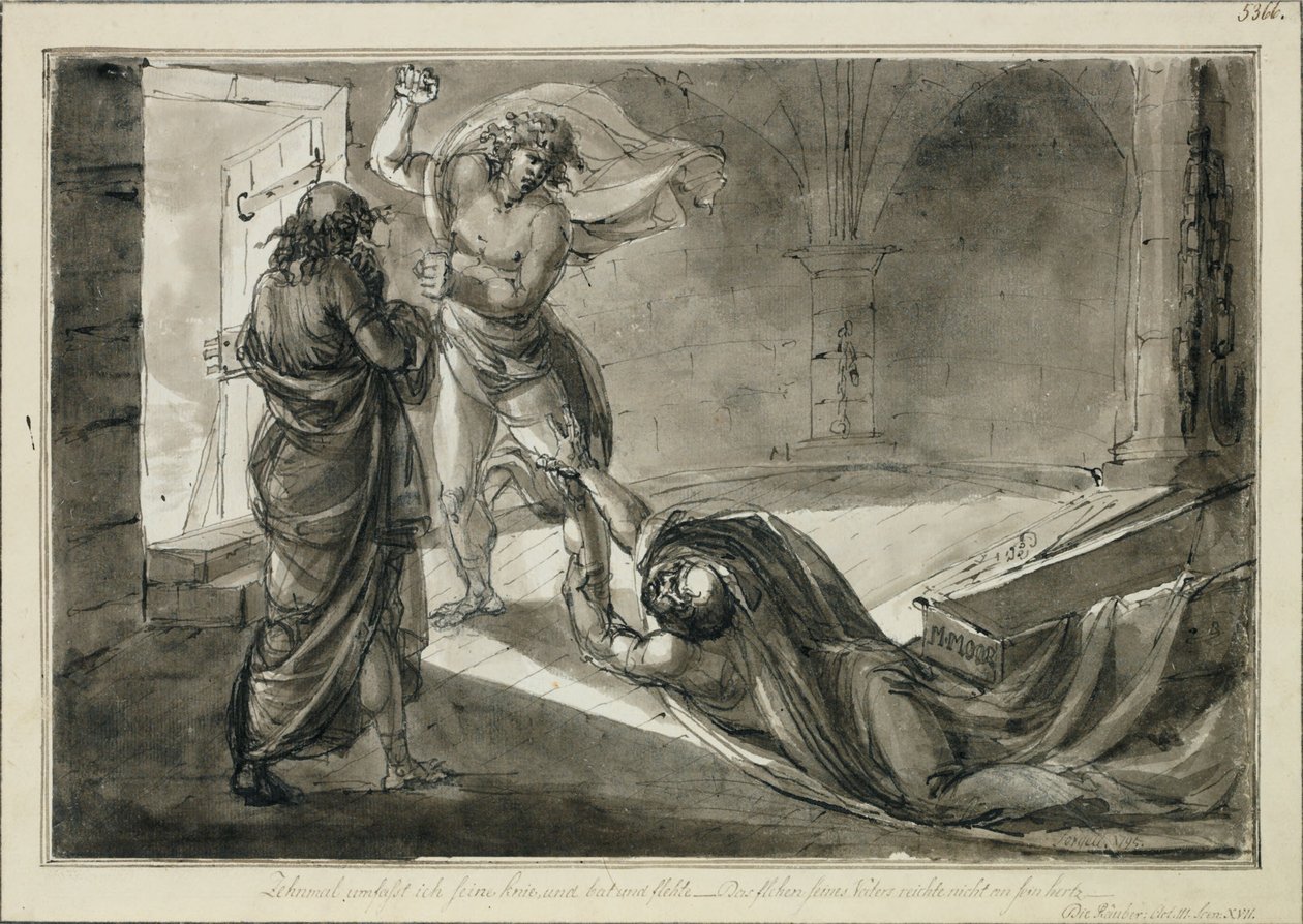 Los bandidos, acto III, escena XVII de Johan Tobias Sergel