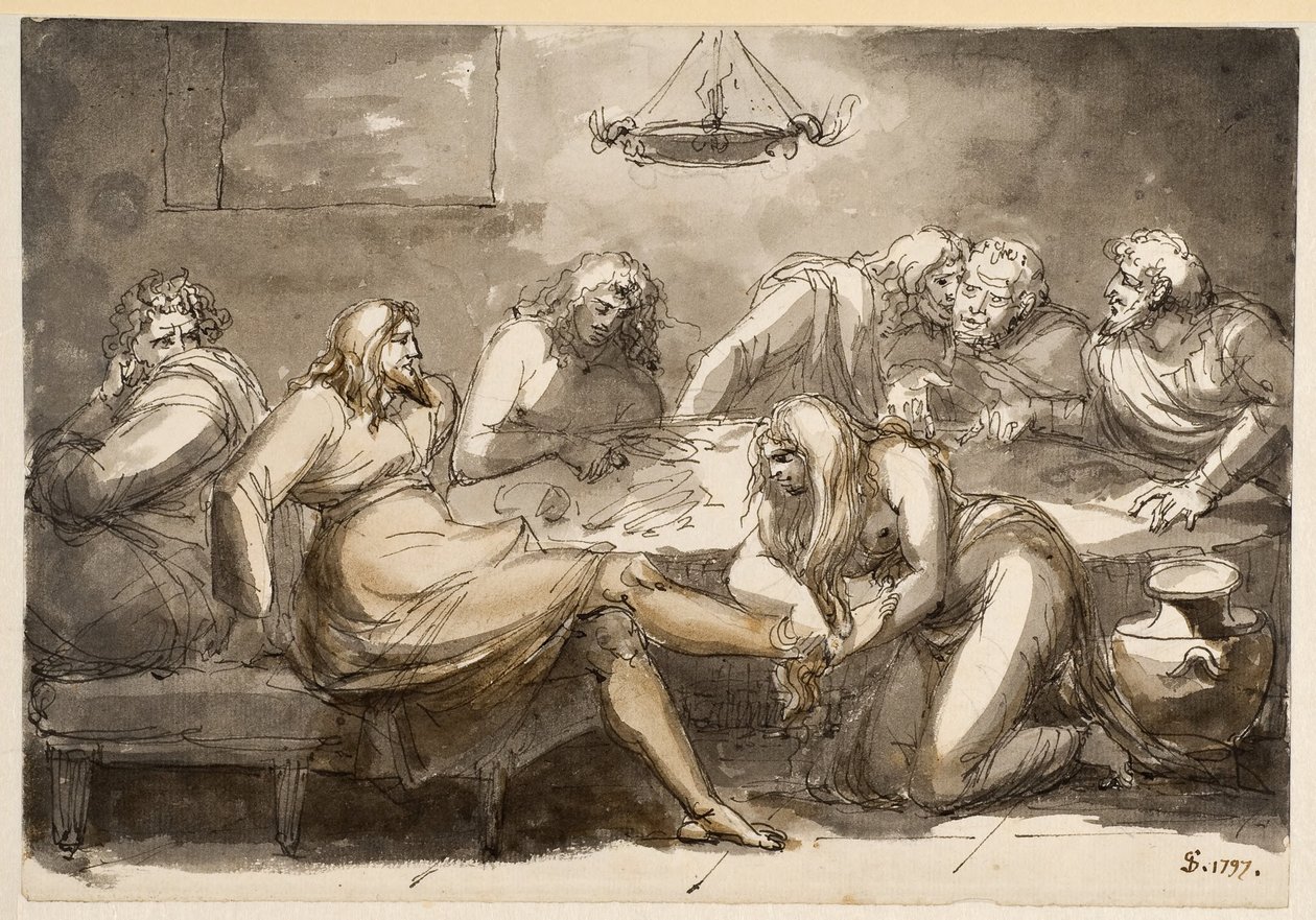 El lavatorio de los pies de Cristo de Johan Tobias Sergel