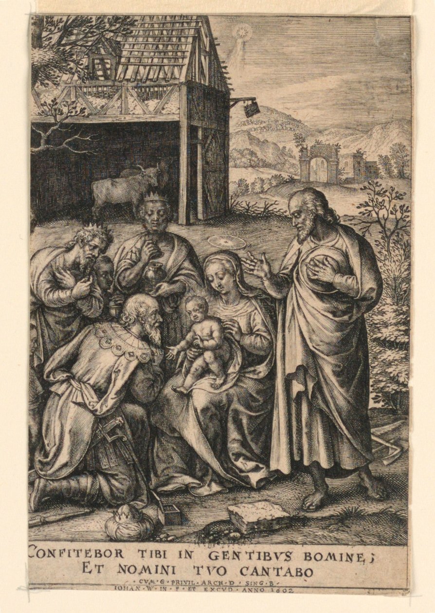 La adoración de los magos de Johan Wierix