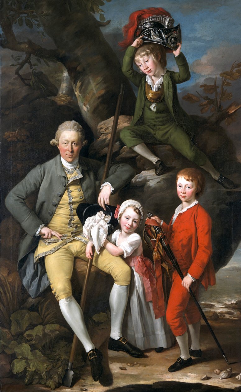 Henry Knight de Tythegston, 1738-1772 con sus hijos, 1770 de Johan Zoffany