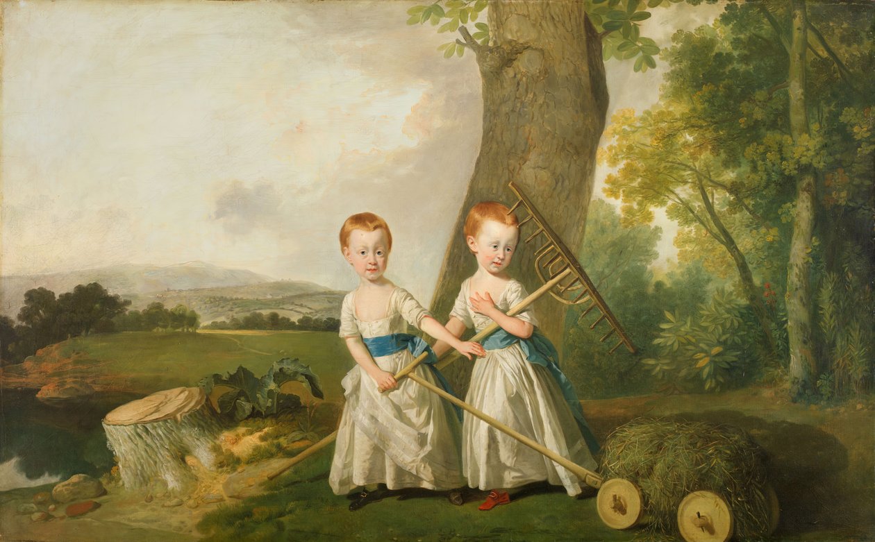 Retrato de los niños Blunt, 1766-80 de Johan Zoffany