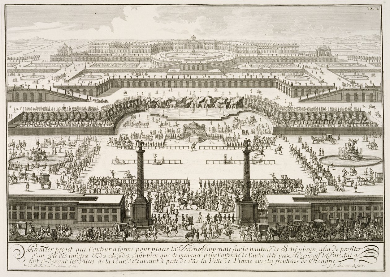 Primera Propuesta para el Palacio de Schönbrunn, Viena, de 