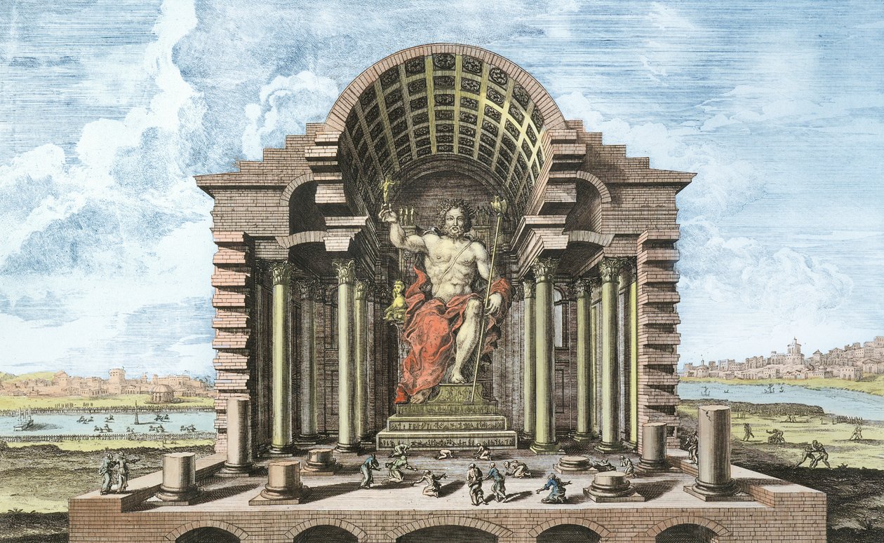 La estatua de Zeus Olímpico por Fidias, lámina 5 de 