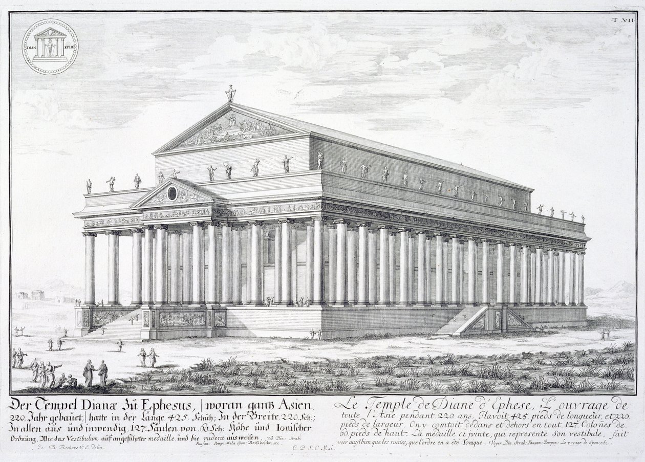El Templo de Diana en Éfeso, Turquía, de 