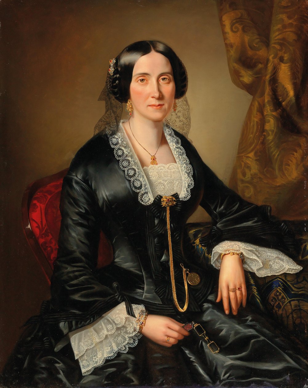 Retrato de Johanna Bujatti, de soltera Alle, en Viena de Johann Christian Mayer