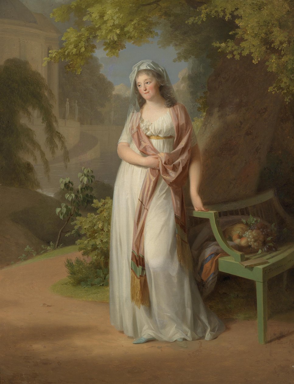 Retrato de Luise von Anhalt-Dessau (1750-1811) de Johann Friedrich August Tischbein