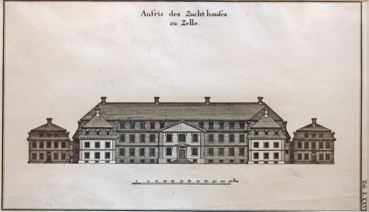 Vista de la puerta de Celle, casa de trabajo y manicomio de Johann Friedrich Penther