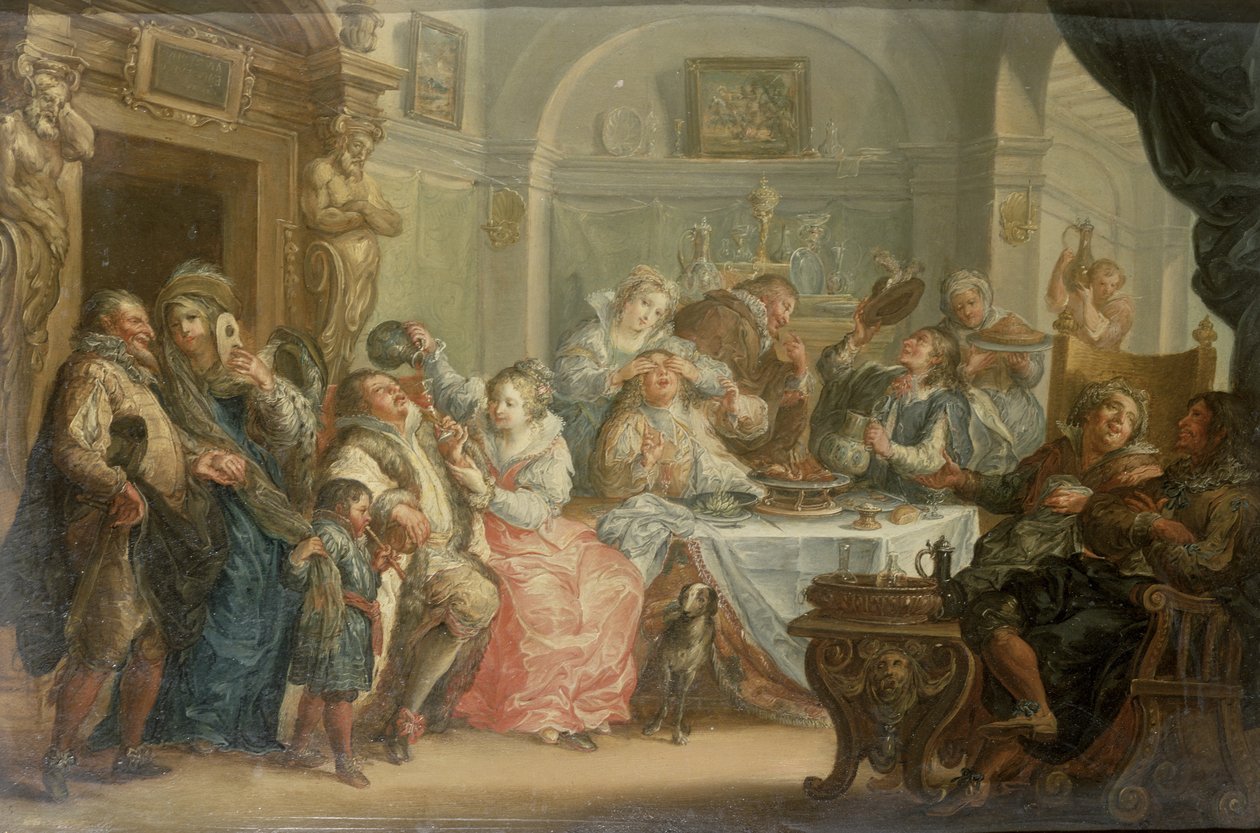 Fiesta campestre (uno de un par) de Johann Georg Platzer