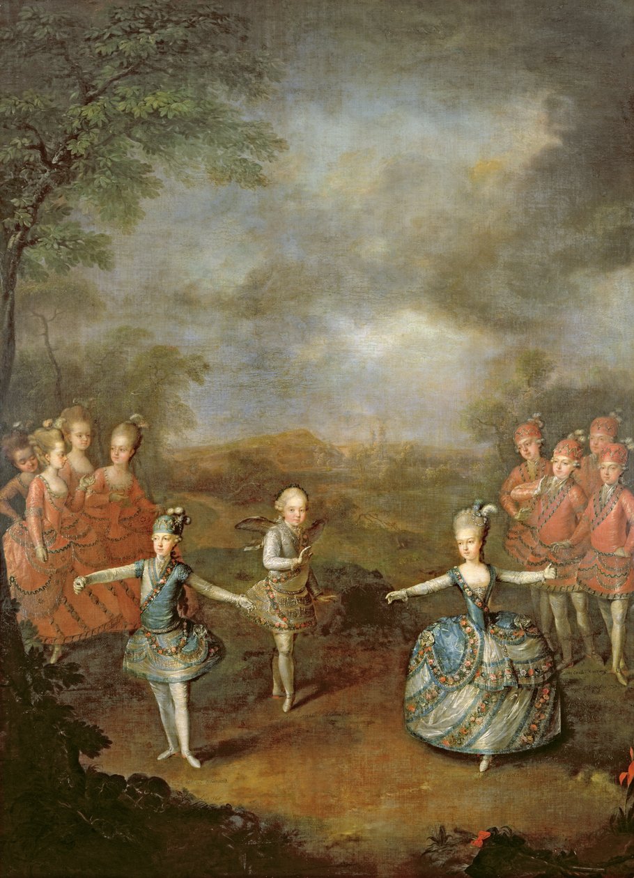 María Antonieta y sus hermanas en 