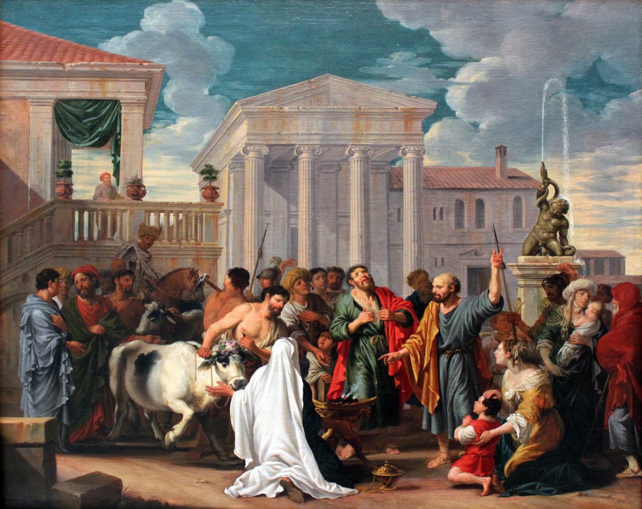 Pablo y Bernabé en Listra de Johann Heiss