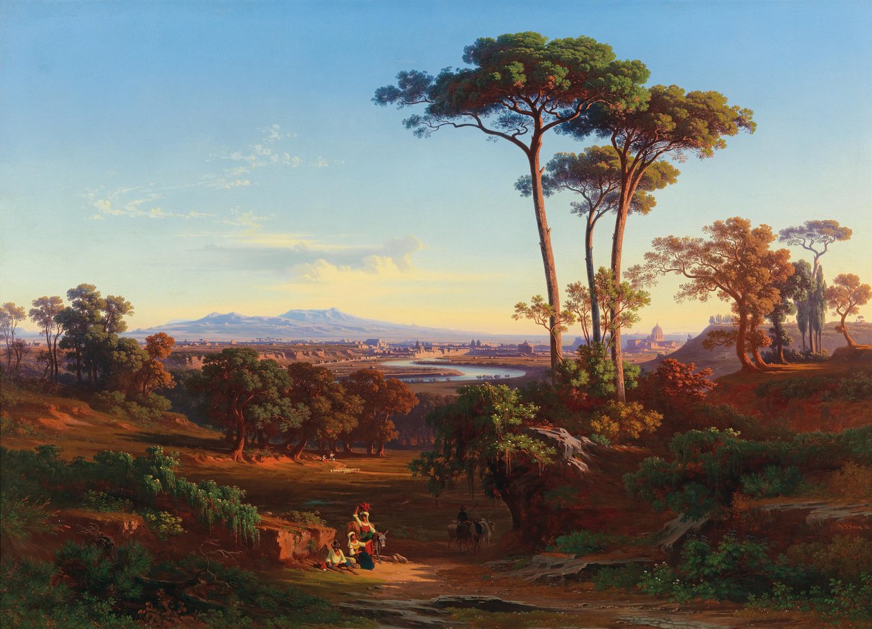 Vista de Roma desde el Monte Mario de Johann Jakob Frey