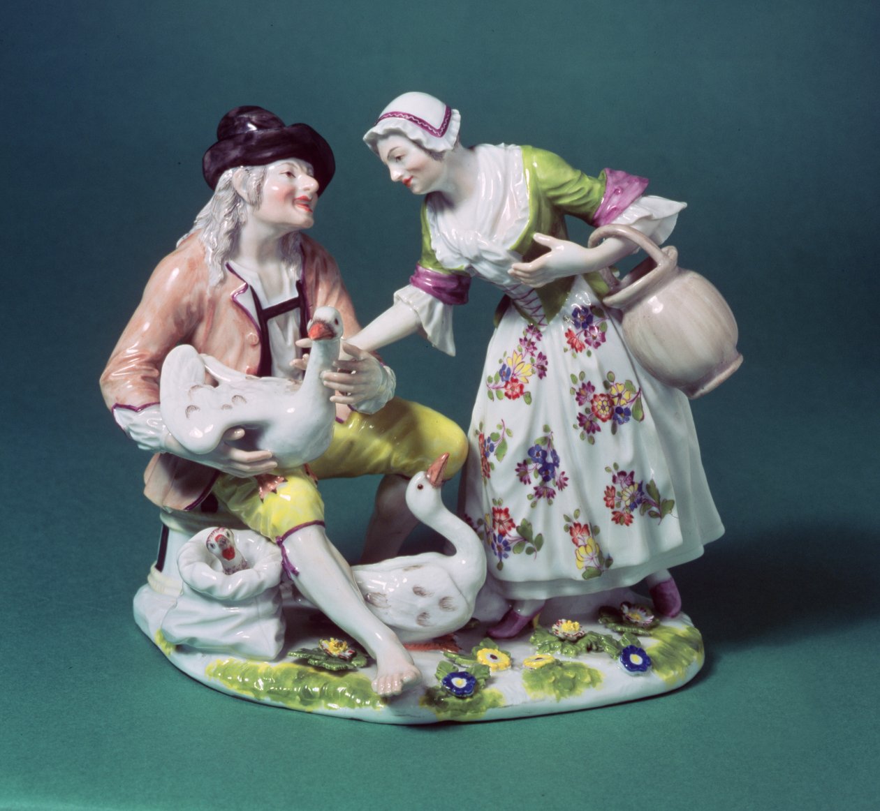 Figura de Meissen de un vendedor de aves, c.1750 de Johann Joachim Kaendler