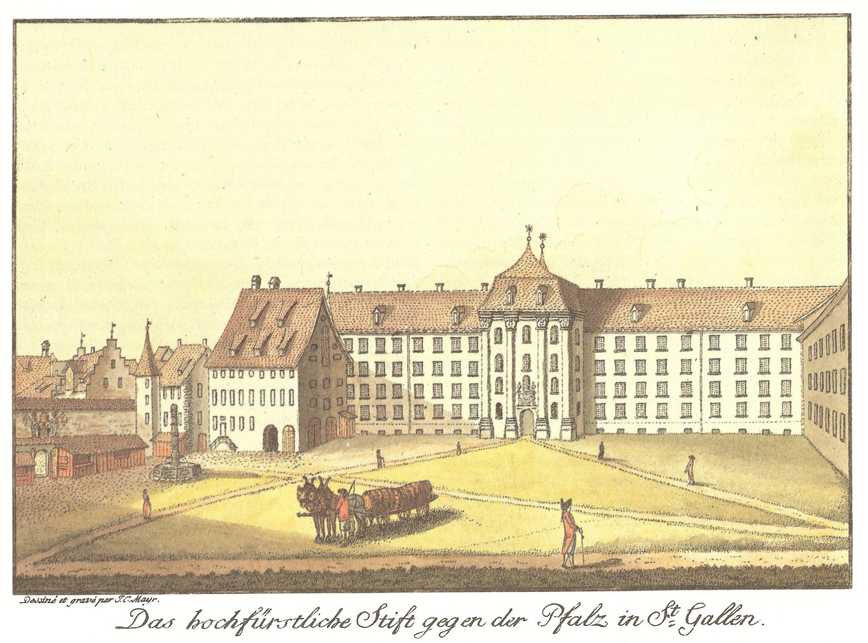 El Principado hacia el Palacio en St. Gallen de Johann Konrad Mayr