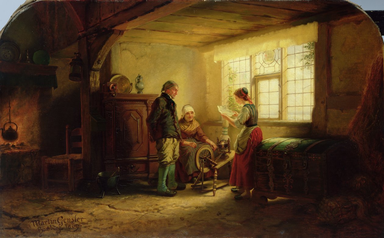La carta, 1869 de Johann Martin Gensler