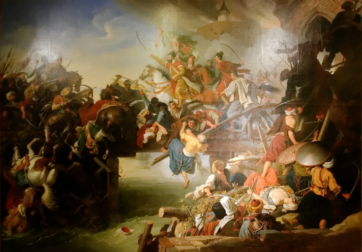 La carga de Zrínyi desde la fortaleza de Szigetvár de Johann Peter Krafft