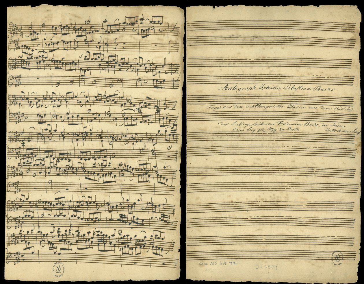 Partitura autografiada de 