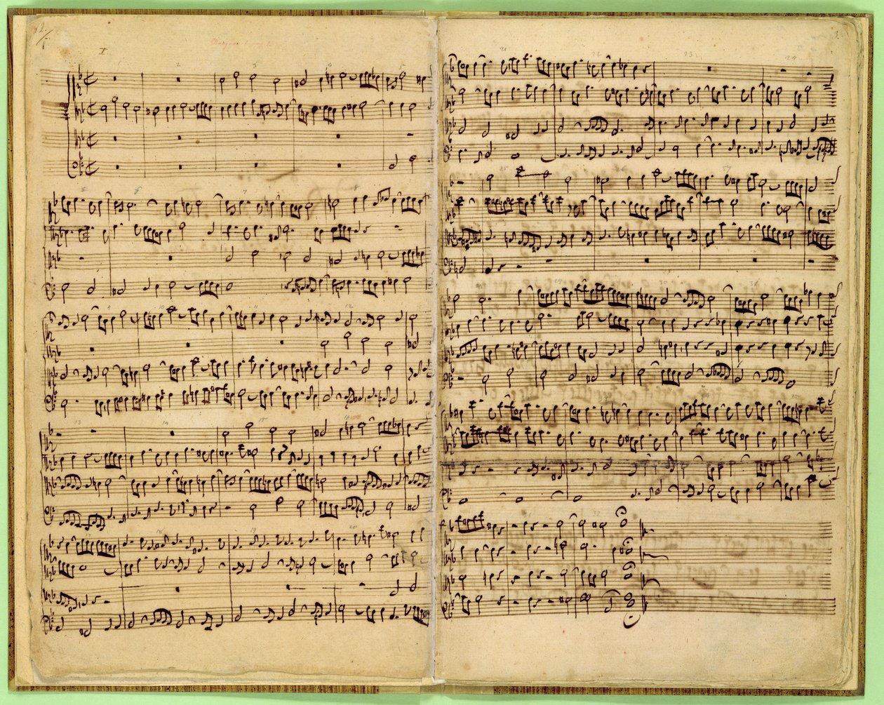 Páginas de la partitura de la 
