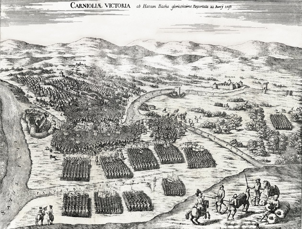 La batalla de Sisak de Johann Weikhard von Valvasor