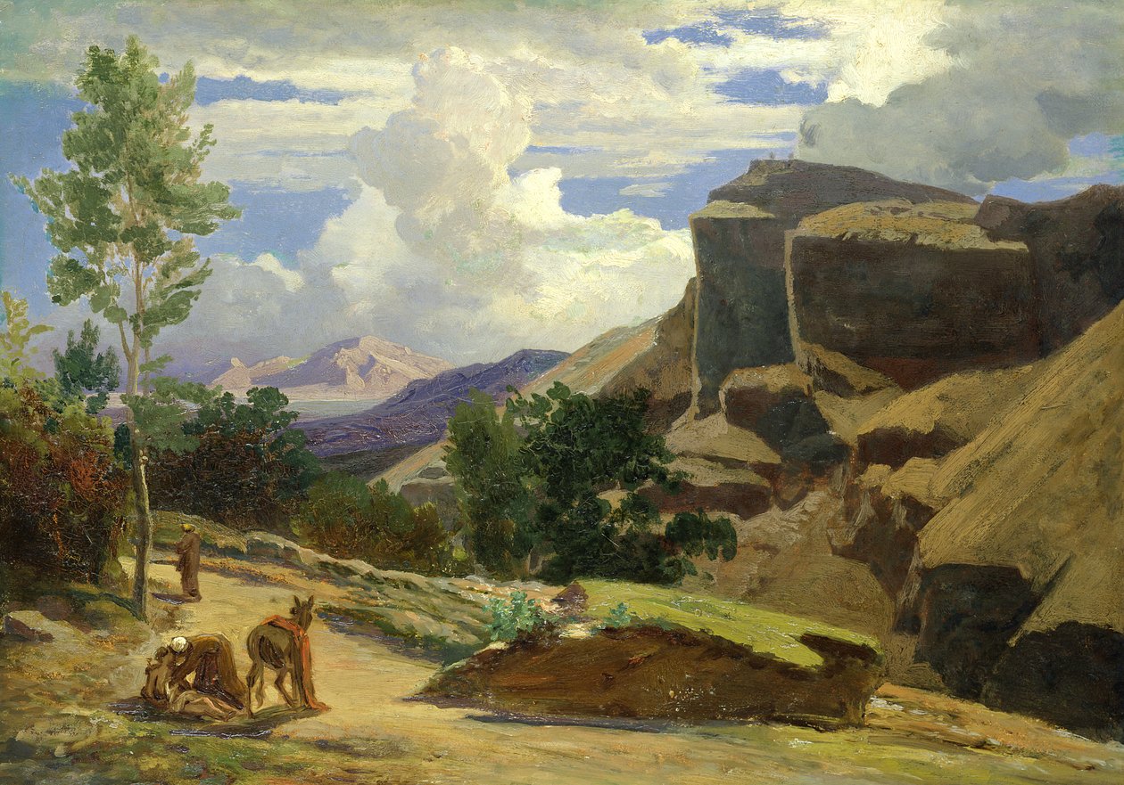 Paisaje italiano (Estudio) de Johann Wilhelm Schirmer