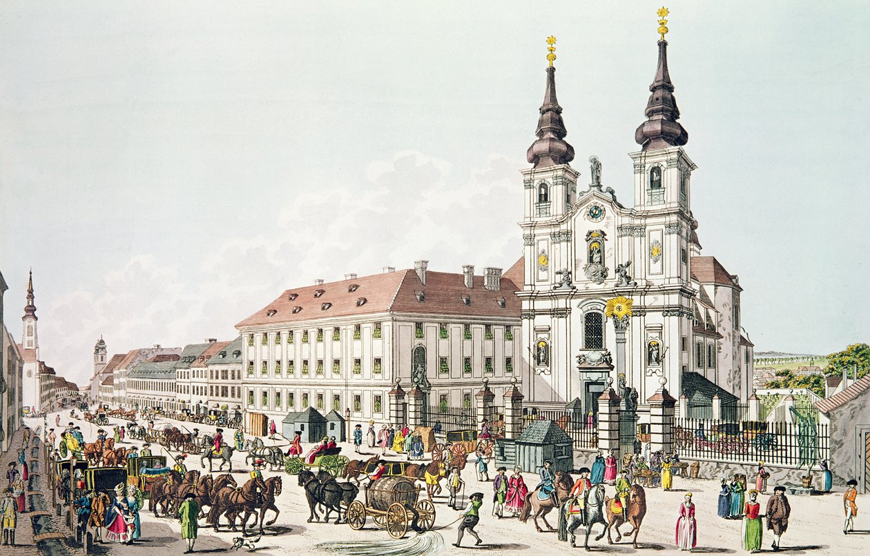 Iglesia parroquial y convento de Mariahilf, Viena, 1783 de Johann Ziegler