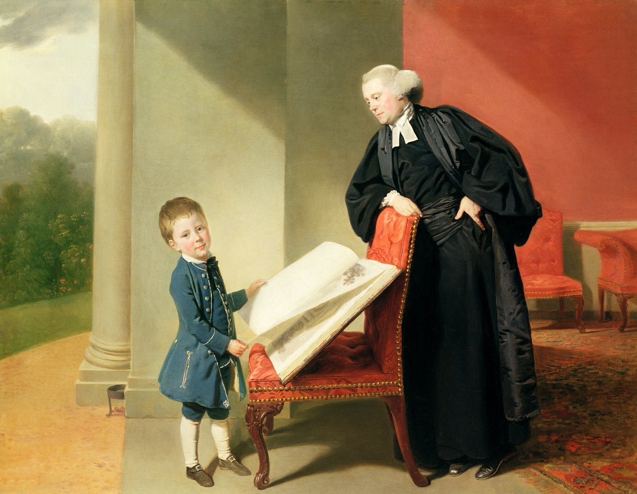 El reverendo Randall Burroughes y su hijo Ellis, 1769 de Johan Joseph Zoffany