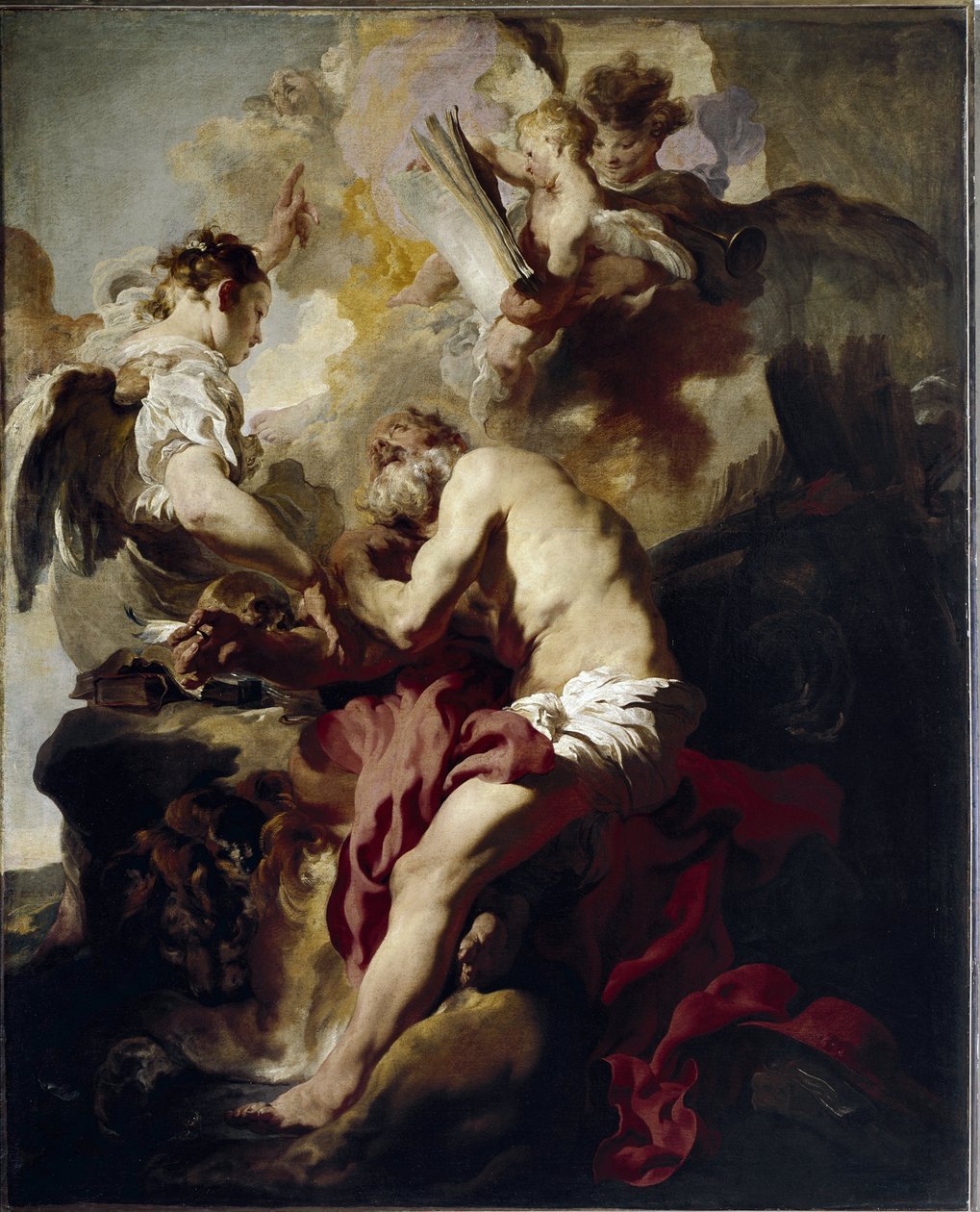 La visión de San Jerónimo de Johann (attr. to) Liss