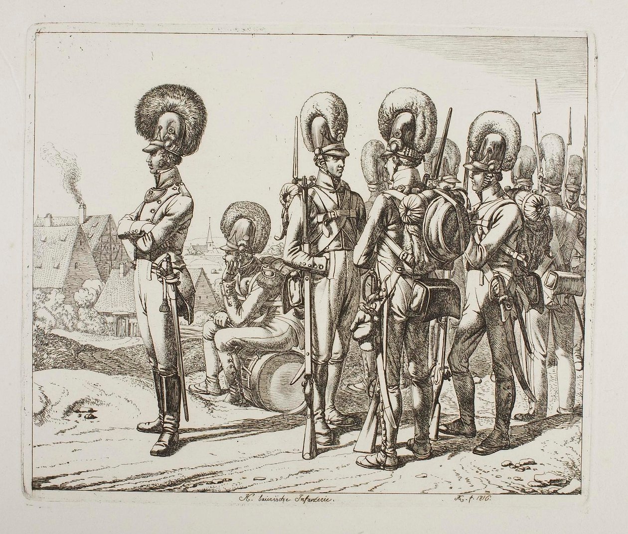 Soldados de infantería bávaros de Johann Adam Klein