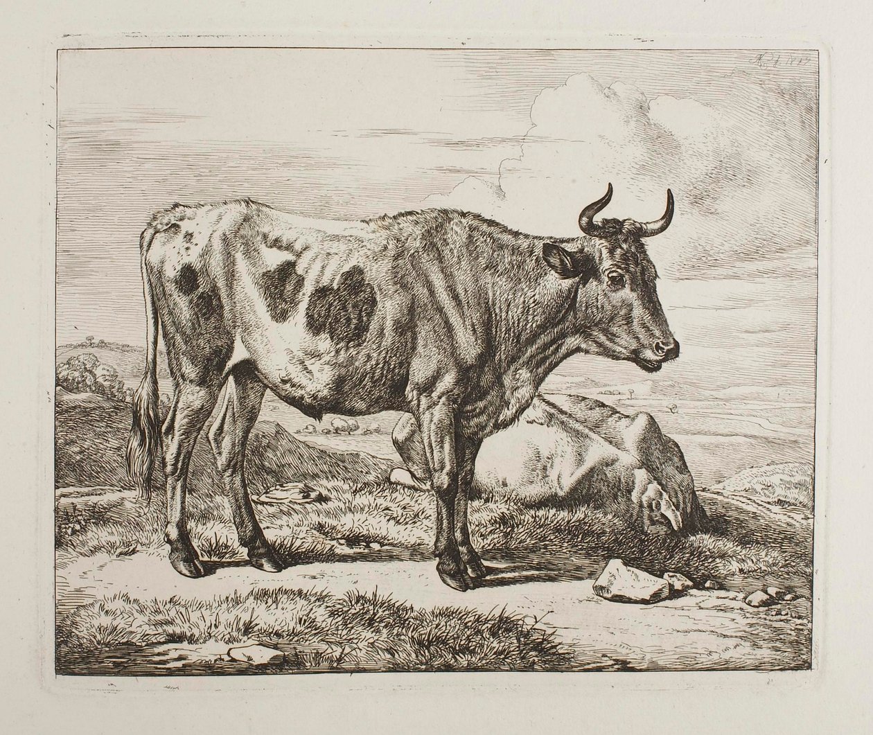 Ganado en el campo de Johann Adam Klein