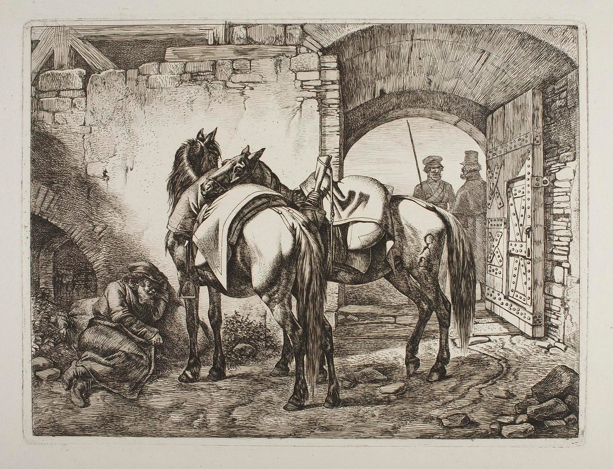Caballos cosacos de Johann Adam Klein