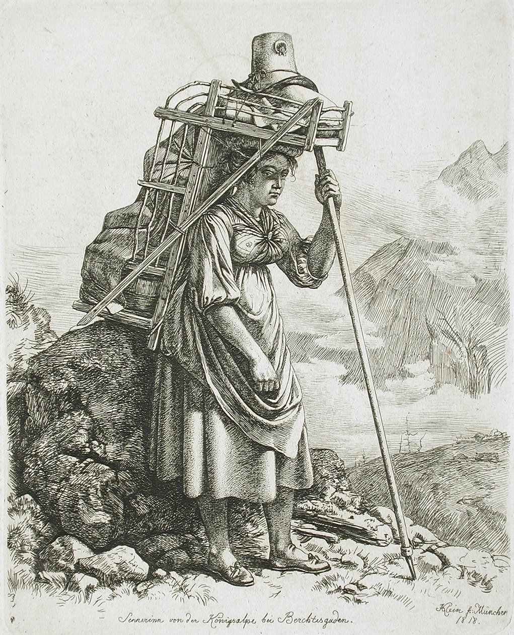 Lechera de Berchtesgaden de Johann Adam Klein