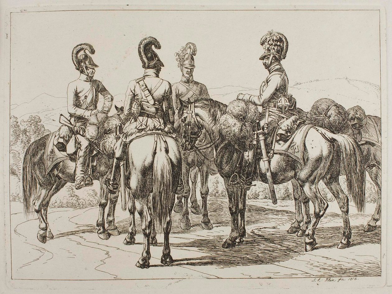Dragones a caballo de Johann Adam Klein
