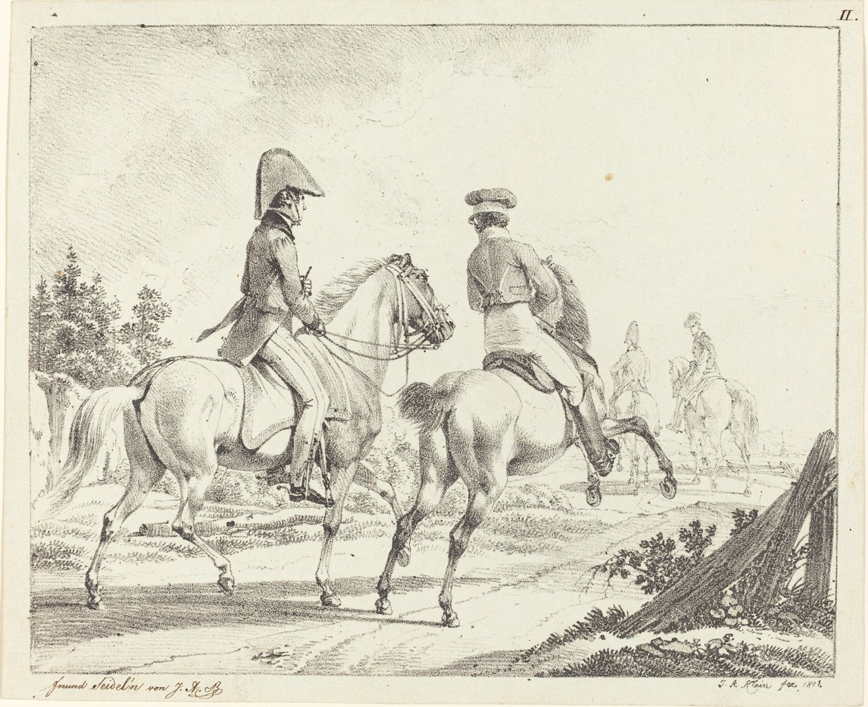 Estudiantes de Erlangen a Caballo de Johann Adam Klein