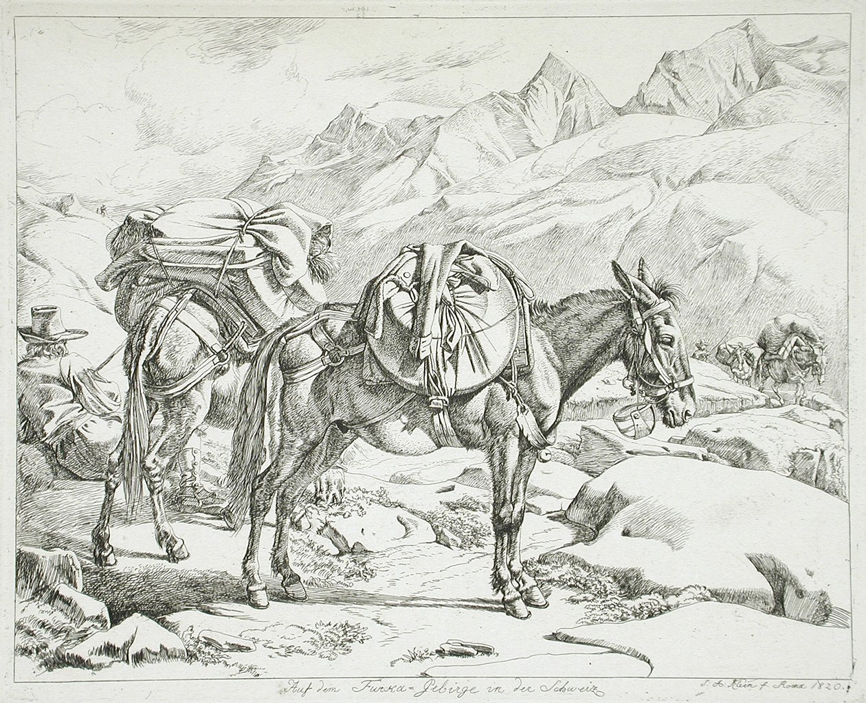 Montañas de Furka, Suiza de Johann Adam Klein