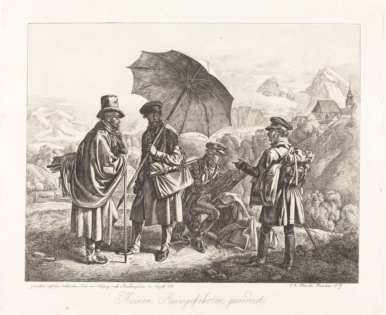 Pintores en sus viajes de Johann Adam Klein