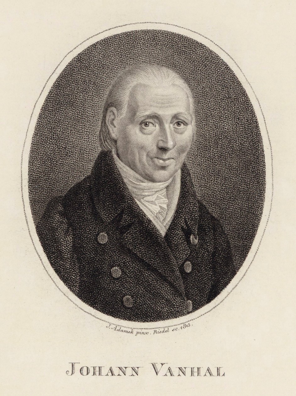 Retrato del Compositor Johann Baptist Wanhal 1739-1813, 1815 de Johann Adamek