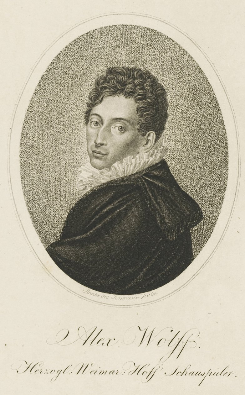 Retrato de Pius Alexander Wolff de Johann Adolf Rossmaesler