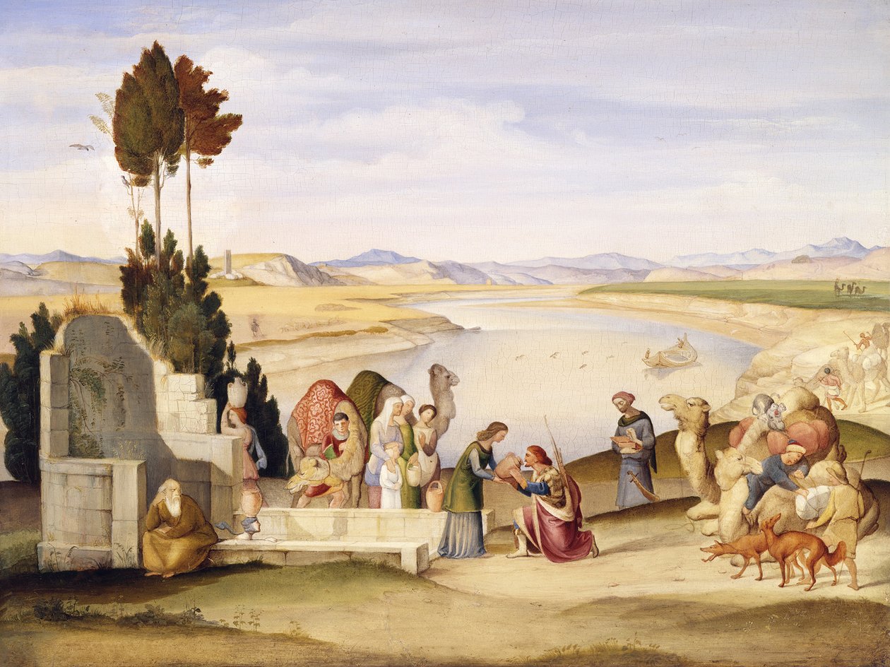 Rebeca y Eliezer en el pozo de Johann Anton Ramboux