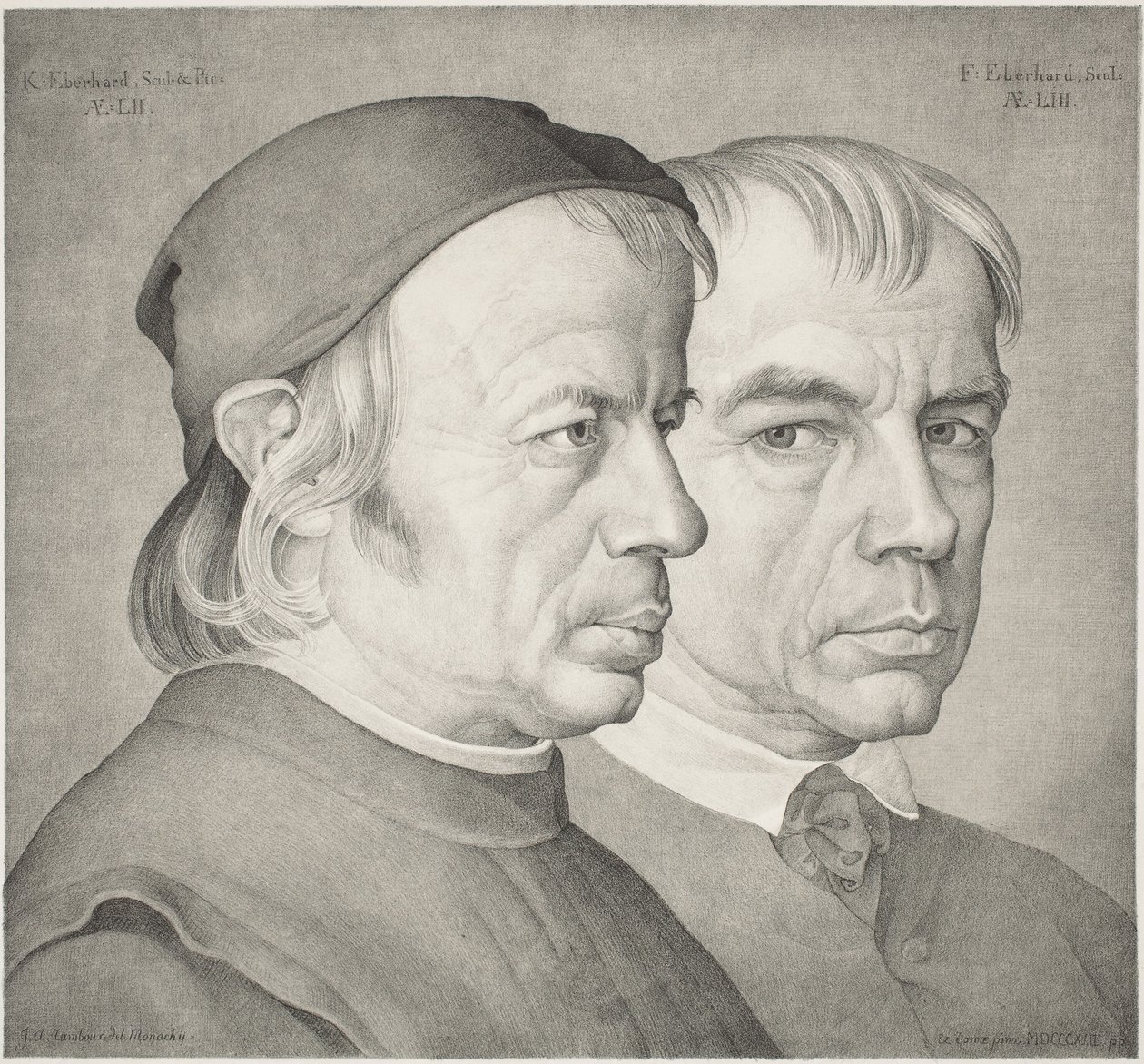 Los hermanos Konrad y Franz Eberhard de Johann Anton Ramboux