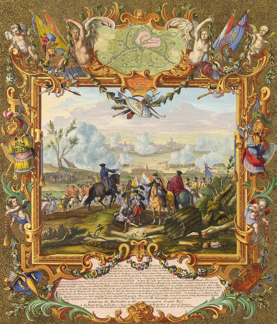Captura de la Fortaleza de Audenarde por las Tropas Aliadas en 1708 de Johann August Corvinus