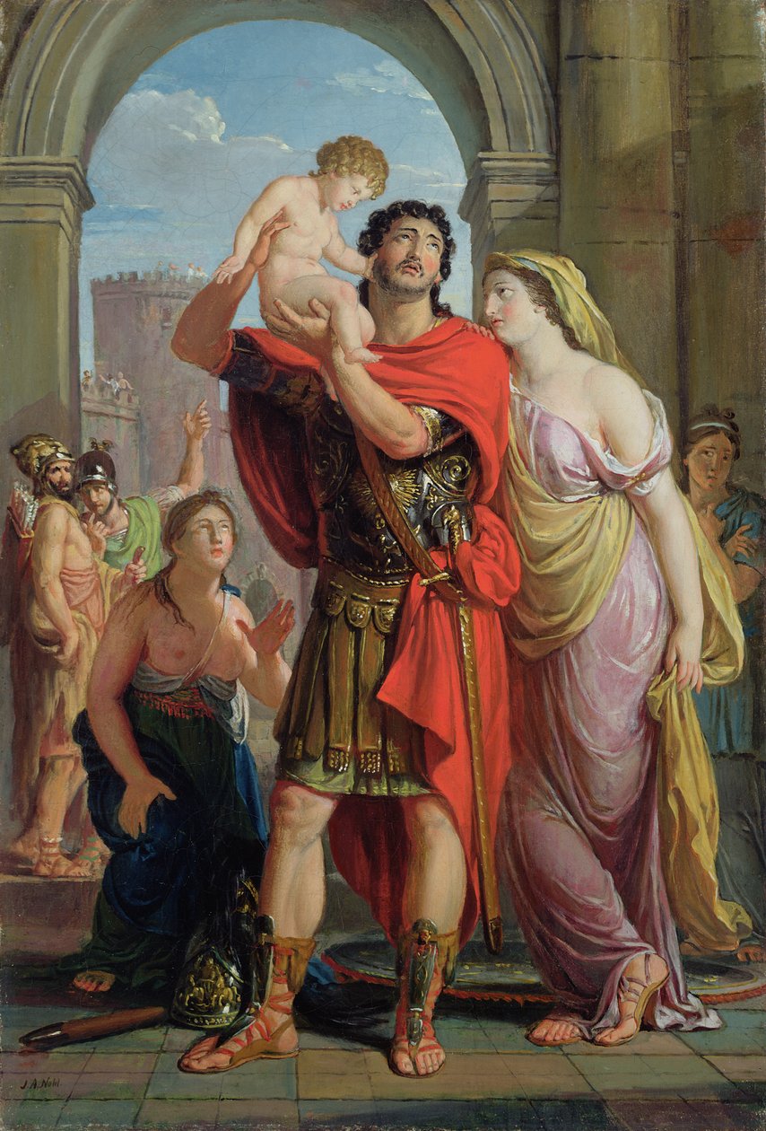La Partida de Héctor, 1814-16 de Johann August Nahl the Younger