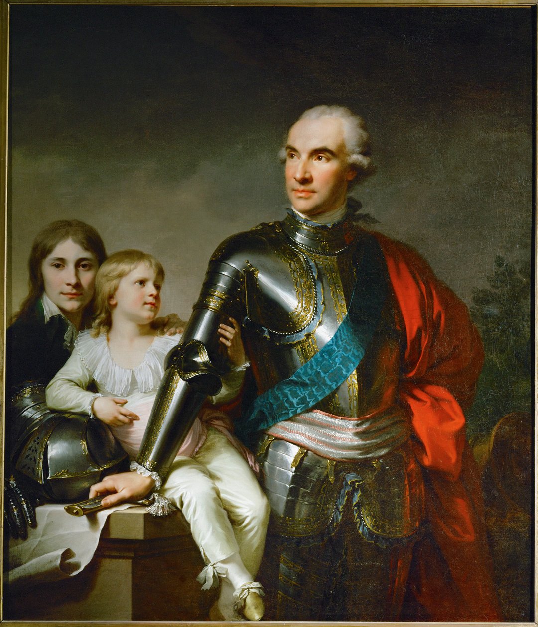 El conde Stanislas Felix Potocki y sus dos hijos Felix-Georg y Stanislas ... de Johann Baptist Edler von Lampi