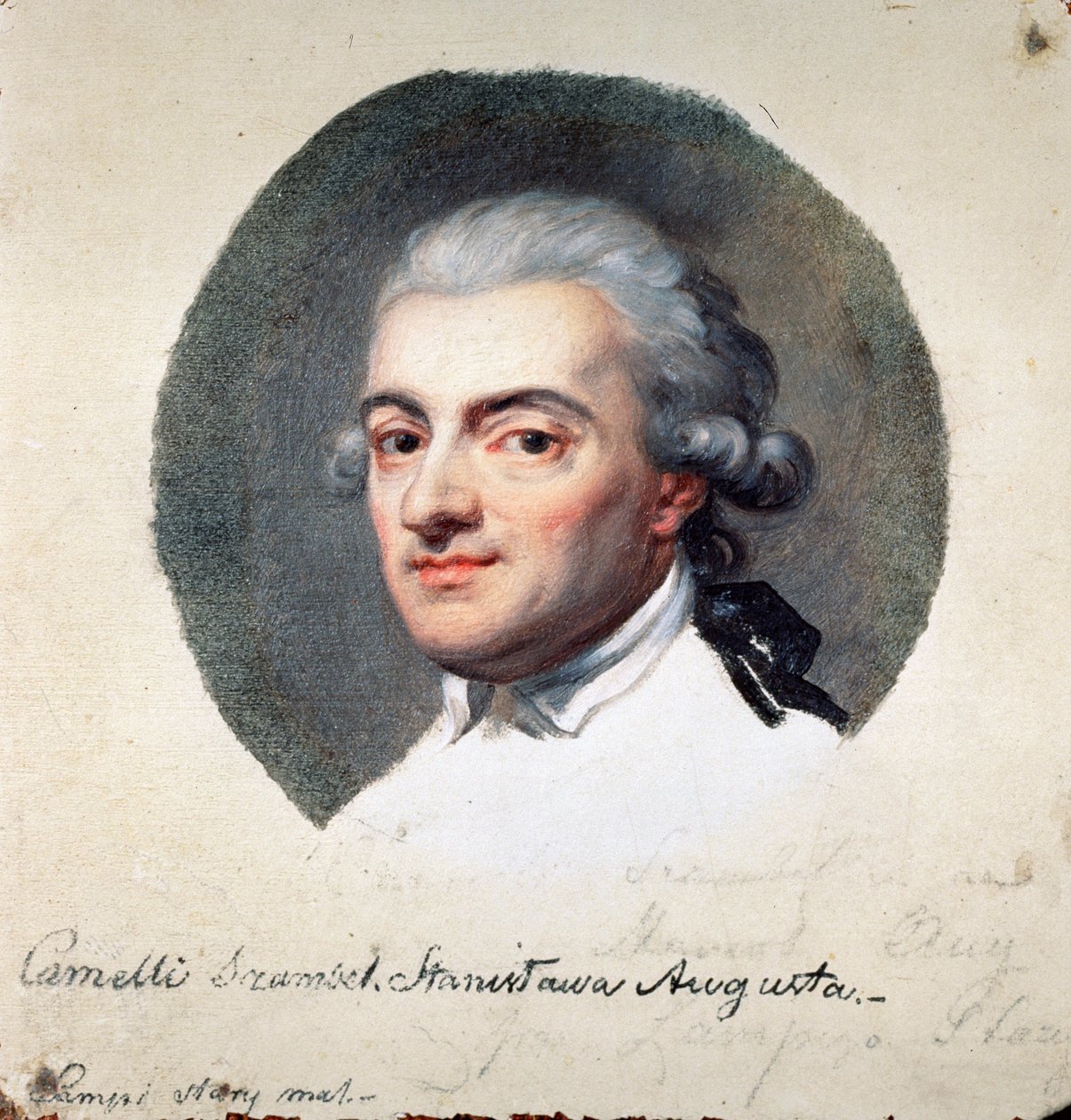 Retrato de Stanislaw II Augustus Poniatowski de Polonia (1732-1798), último rey de la República de las Dos Naciones y Gran Duque de Lituania (Retrato de Stanislaw II Augustus Poniatowski, Rey y Gran Duque de la Commonwealth lituana de Polonia). Trabajo de de Johann Baptist I Lampi