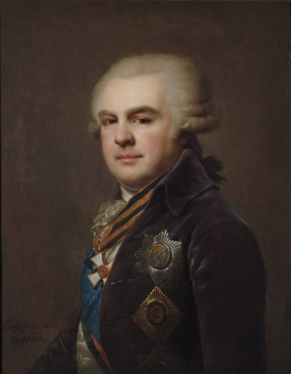 Retrato del Conde Alexander Nikolayevich Samoylov 1744-1814, 1796 de Johann Baptist Lampi the Younger