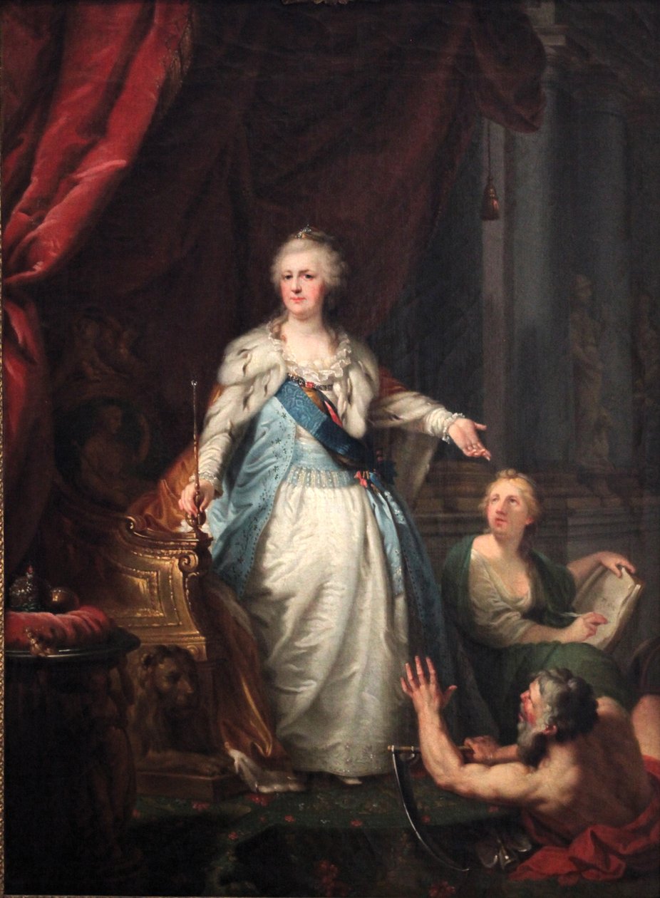 Retrato alegórico de Catalina II de Johann Baptist von Lampi the Elder
