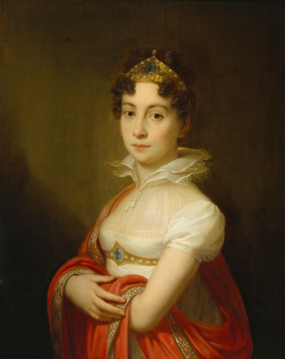 "Retrato juvenil de la emperatriz María Ludovica (1787-1816) con diadema" de Johann Baptist von Lampi the Elder