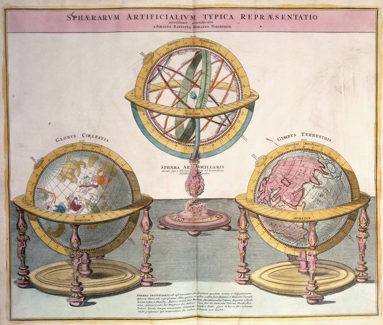 Viñetas del mundo de Grosser Atlas, 1725 de Johann Baptista Homann